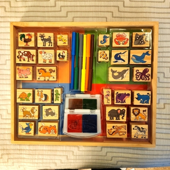 Melissa & Doug Animal Stamp Set - Picture 1 of 2